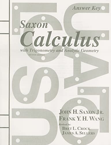 9781565771826: Saxon Calculus With Trigonometry and Analytic Geometry
