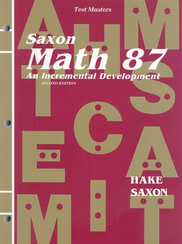 Stock image for Test Masters for Saxon Math 87: An Incremental Development for sale by BooksRun