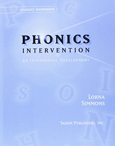 Saxon Phonics Intervention: Student Workbook (9781565772311) by SAXON PUBLISHERS