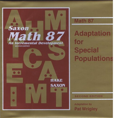 Stock image for Math 87: Adaptation for special populations for sale by Irish Booksellers