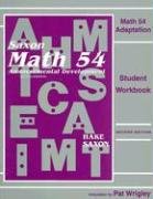 Beispielbild fr Math 54 Adaptation (Saxon Math 5/4) Student Workbook zum Verkauf von Ondeckonline