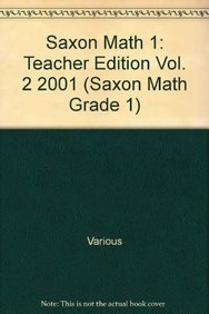 Imagen de archivo de Saxon Math 1, Teacher's Manual, Volume 2, Second Edition (2001 Copyright) a la venta por ~Bookworksonline~