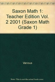 Stock image for Saxon Math 1, Teacher's Manual, Volume 2, Second Edition (2001 Copyright) for sale by ~Bookworksonline~