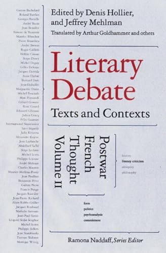 Stock image for Literary Debate: Texts and Contexts. Postwar French Thought, Volume Two for sale by Chaparral Books