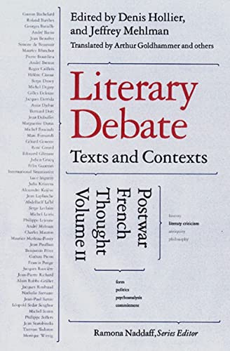 9781565842892: Literary Debate: Texts and Contexts: Postwar French Thought
