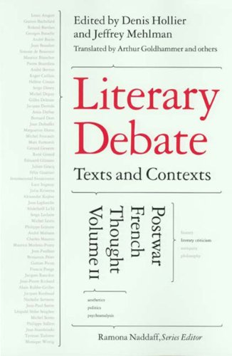 Beispielbild fr Literary Debate : Texts and Contexts zum Verkauf von Better World Books