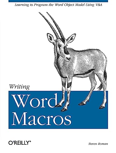 Beispielbild fr Writing Word Macros: An Introduction to Programming Word using VBA zum Verkauf von Zoom Books Company