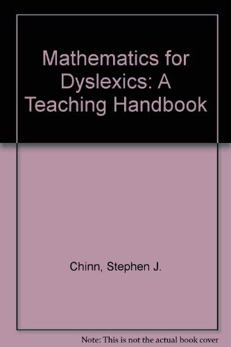 Beispielbild fr Mathematics for Dyslexics: A Teaching Handbook zum Verkauf von AwesomeBooks