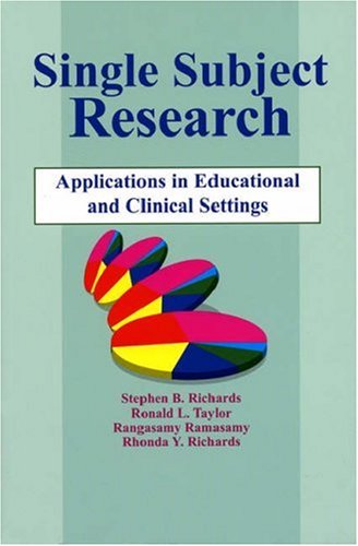 Beispielbild fr Single-Subject Research : Application in Educational and Clinical Settings zum Verkauf von Better World Books