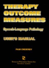 Beispielbild fr Therapy Outcome Measures: Speech-Language Pathology zum Verkauf von Phatpocket Limited
