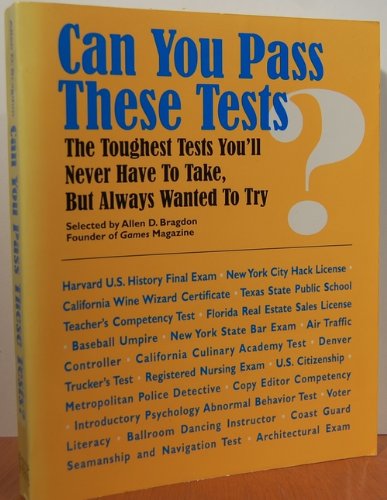 Can you pass these tests? (9781566198684) by Bragdon, Allen D.