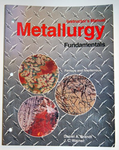 Beispielbild fr Metallurgy Fundamentals zum Verkauf von Jenson Books Inc