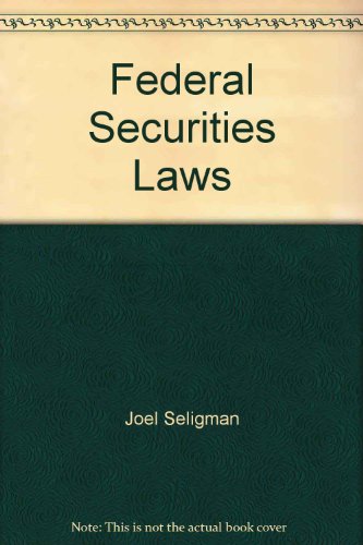 Stock image for Federal Securities Laws for sale by Mispah books