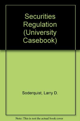 Stock image for Securities Regulation (University Casebook) for sale by Mispah books