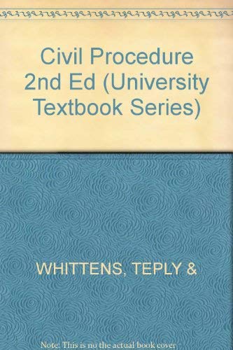9781566621731: Civil Procedure 2nd Ed (University Textbook Series)
