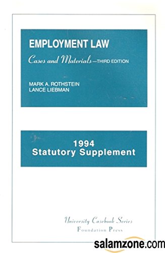 Stock image for Employment Law: Cases and Materials 1994 Statutory Supplement for sale by HPB-Red