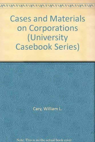 Stock image for Cases and Materials on Corporations (University Casebook Series) for sale by HPB-Red