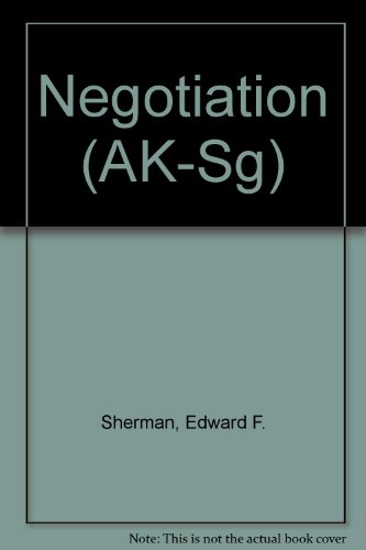 Negotiation, 1996 (9781566624244) by Murray, John S.; Sherman; Rau