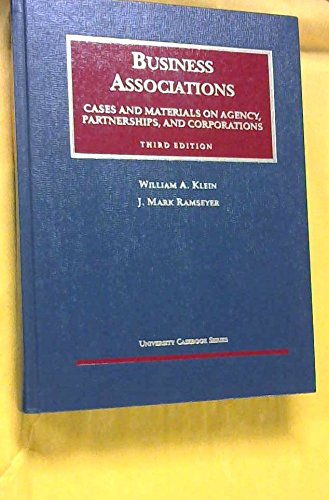 Stock image for Business Associations: Agency, Partnerships, and Corporations: Cases and Materials for sale by ThriftBooks-Dallas