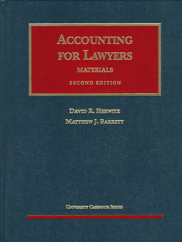 Imagen de archivo de Materials on Accounting for Lawyers (University Casebook Series) a la venta por Mispah books