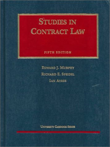 9781566624688: Studies in Contract Law 5th