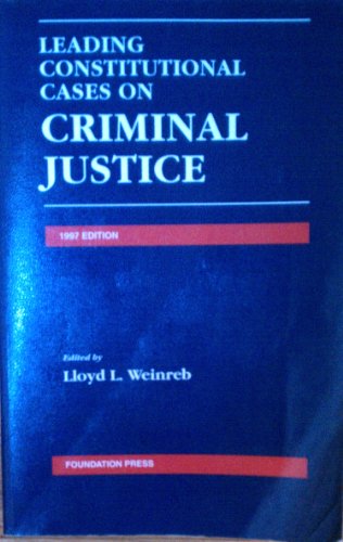 Beispielbild fr Criminal Justice, Leading Constitutional Cases zum Verkauf von Better World Books