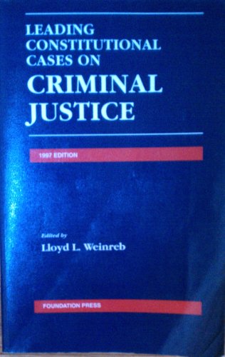 Stock image for Criminal Justice, Leading Constitutional Cases for sale by Better World Books