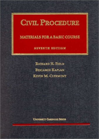 Stock image for Materials for a Basic Course in Civil Procedure (University Casebook Series) for sale by HPB-Red