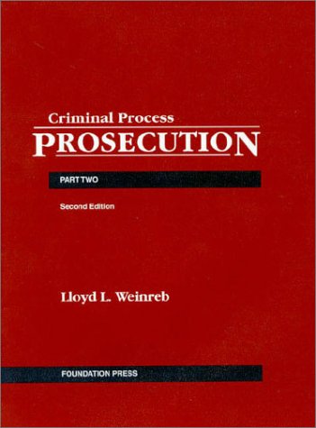 Stock image for Prosecution : Criminal Process Part II for sale by Better World Books: West