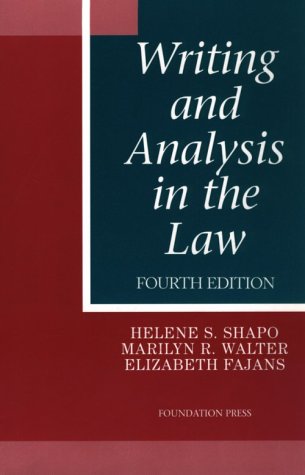 Beispielbild fr Writing and Analysis in the Law zum Verkauf von Better World Books