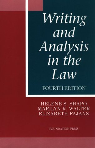 Stock image for Writing and Analysis in the Law for sale by Better World Books