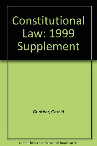 9781566628044: Constitutional Law: 1999 Supplement
