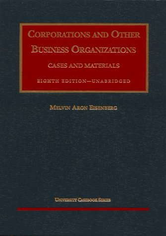 Beispielbild fr Corporations and Other Business Organizations: Cases and Materials (University Casebook Series) zum Verkauf von Wonder Book