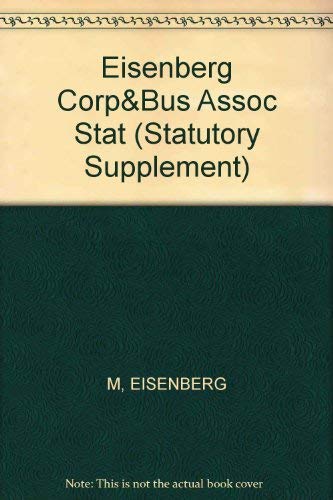 Stock image for Corporations and Other Business Organizations: Statutes, Rules, Materials, and Forms (Statutory Supplement) for sale by BookHolders