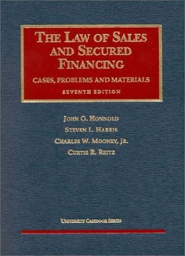 Beispielbild fr Law of Sales and Secured Financing (University Casebook Series) zum Verkauf von BooksRun