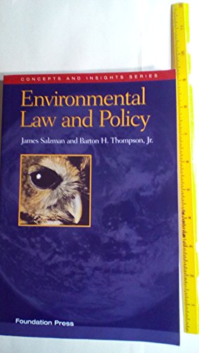 Imagen de archivo de Environmental Law and Policy (Concepts and Insights Series) a la venta por HPB-Red
