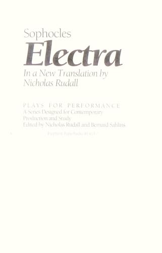 Stock image for Electra (Plays for Performance Series) for sale by More Than Words