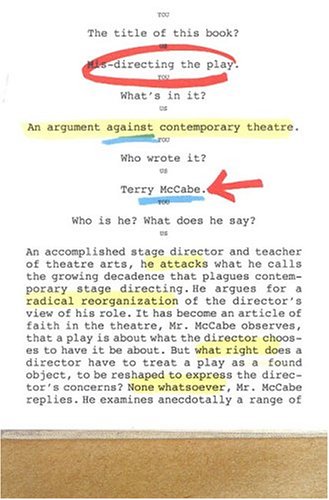 Beispielbild fr Mis-Directing the Play: An Argument Against Contemporary Theatre zum Verkauf von Books of the Smoky Mountains
