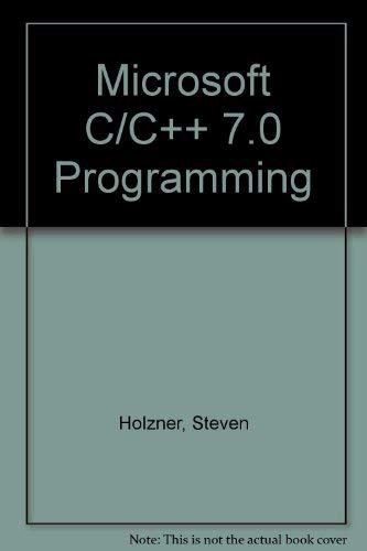 Imagen de archivo de Microsoft C - C++ 7.0 Programming a la venta por Better World Books