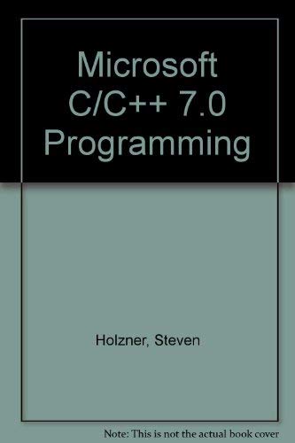 Stock image for Microsoft C - C++ 7.0 Programming for sale by Better World Books