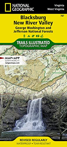 Stock image for Blacksburg, New River Valley [George Washington and Jefferson National Forests] (National Geographic Trails Illustrated Map) (National Geographic Trails Illustrated Map, 787) for sale by BooksRun