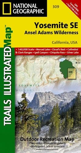 9781566952125: Yosemite Se, Ansel Adams Wilderness, California, USA: Trails Illustrated Map: 1:40,000 Scale, Merced Lake, Cloud's Rest, Cathedral & Clark Ranges, Lye