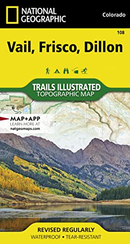Vail, Frisco, Dillon Map (National Geographic Trails Illustrated Map, 108) (9781566952811) by National Geographic Maps