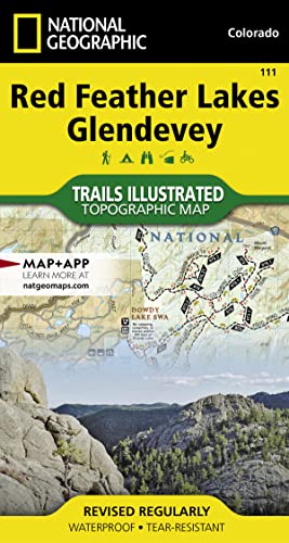 Stock image for Red Feather Lakes, Glendevey Map (National Geographic Trails Illustrated Map, 111) for sale by Once Upon A Time Books