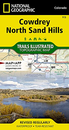 Stock image for Cowdrey Area & North Sand Hills, Colorado - Trails Illustated Map # 113 (National Geographic Maps: Trails Illustrated) for sale by Ergodebooks
