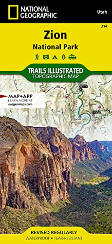 Stock image for Zion Np 214 Gps Ng RV Wp Utah Trails Illustrated National Parks National Geographic Trails Illustrated Map for sale by PBShop.store US