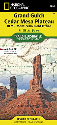Stock image for Grand Gulch, Cedar Mesa Plateau [BLM - Monticello Field Office] (National Geographic Trails Illustrated Map, 706) for sale by GF Books, Inc.