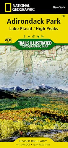 9781566953573: Lake Placid, High Peaks: Adirondack Park Map (National Geographic Trails Illustrated Map, 742)