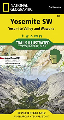 Stock image for Yosemite SW: Yosemite Valley and Wawona (National Geographic Trails Illustrated Map, 306) for sale by BooksRun