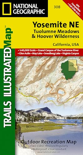 Beispielbild fr National Geographic Trails Illustrated Map Yosemite Ne, Tuolumne Meadows & Hoover Wilderness California, USA zum Verkauf von Revaluation Books